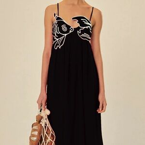 Black Fish Top Maxi Dress